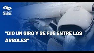 Testigo contó cómo avión ambulancia cayó en Chía: cuatro personas resultaron heridas