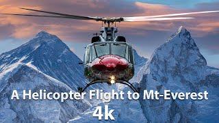A Helicopter Flight to Mount Everest Base Camp "EBC" World’s Most Dangerous Airport - Lukla