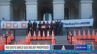 100 days since Gov. Gavin Newsom called for California gas tax relief