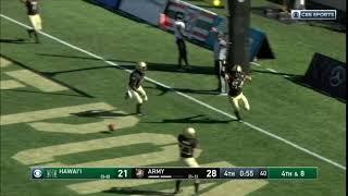 Army Football: Cole Christiansen's Game-Winning Pass Breakup vs. Hawaii 9-15-18