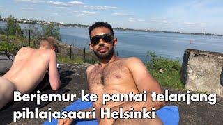 Berjemur ke pantai buka-bukaan di pihlajasaari Helsinki