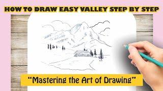How to Draw Easy Valley step by step