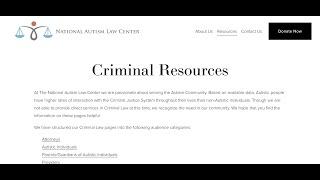 Criminal Law Resources for Autism