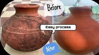 How to clean earthen pot || cleaning process of matka