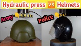 Hydraulic Press Vs Helmets | Hydraulic Press Vs Army and Police Helmets Experiment | #shorts