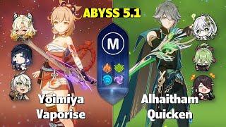 Yoimiya C3 Xilonen Vaporise & Alhaitham C1 Quicken - 5.1 Abyss - Floor 12 9 stars - Genshin Impact