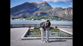 Surprise proposal in Lake Como with family and friends #AniketKiKaushmiri