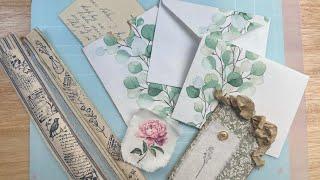 Laminating with Plastic Wrap~Ephemera, Tags, Fabric and Paper~Junk Journal, Stationary, Card Making