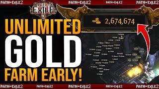 Path Of Exile 2 - UNLIMITED GOLD FARM EARLY - How To Get Gold EASY / Early Game Best Gold Farm Guide