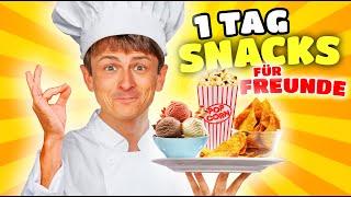 Ich mache 1 TAG lang SNACKS für meine Freunde!  (Film-Marathon)