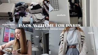 HAZ LA MALETA CONMIGO PARA PARIS ️ + outfits | aesthetic, realista, tips, organización....