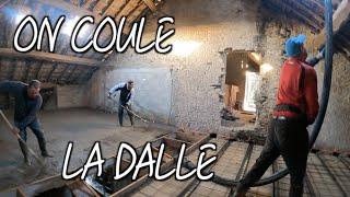 ON COULE NOTRE PREMIÈRE DALLE (Mais péripéties au tournage) - Rénovation Béton DIY - Episode #16