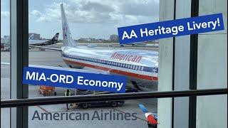 RETRO LIVERY | American Airlines 737 Economy Review