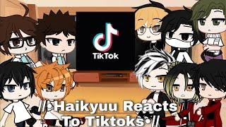 ||Haikyuu Reacts To Tiktoks||•Haikyuu•//Gacha club//