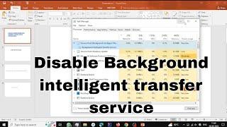 How disable Background intelligent transfer service(Permanently)?