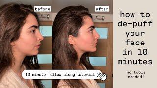 how to de-puff your face in 10 minutes with my viral face massage