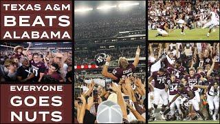 Texas A&M Beats Alabama.  Everyone Goes Nuts.