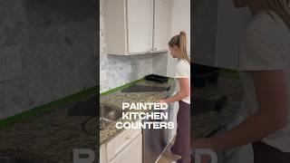 PAINTING MY COUNTERTOPS?! Would you ever try this? Kitchen Makeover Part 2! #diy #home #shorts