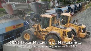 CEAB lastar Makadamtåg