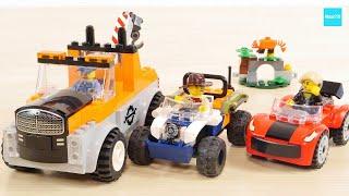 レゴ シティ レッカー車とスポーツカー オフロード車 レッサーパンダ　60424 60435 ／ LEGO City Tow Truck and Sports Car Repair , ATV