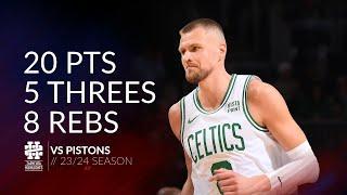 Kristaps Porzingis 20 pts 5 threes 8 rebs vs Pistons 23/24 season