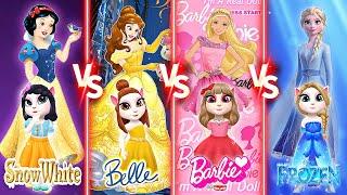 All Princesses - Snow White  Vs Belle  Vs Barbie 🩷 Vs Frozen Of Elsa  Vs Angela ️/ Level 1135