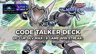 80% Win Rate! Code Talker Deck Duelist Cup DLV Max March 2024 - Yu-Gi-Oh! Master Duel