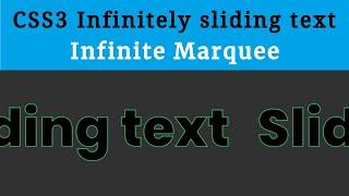 Pure CSS3 Infinitely sliding text animation (Infinite marquee)