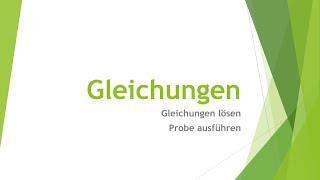 Mathe: Gleichungen einfach und kurz erklärt