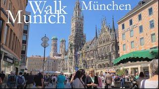 Walk Here: Munich / München Tour, Germany,  Summer 2023 - 4K 60fps UHD