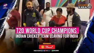 T20 World Cup Champion Indian cricket team leaving for India from Barbados in chartered flight