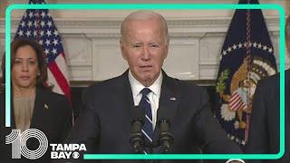 Biden: 'To anyone thinking of taking advantage of the situation, I have one word: don't'