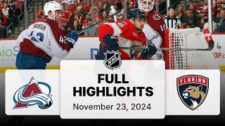 NHL Highlights | Avalanche vs. Panthers - November 23, 2024