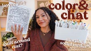 COLOR & YAP WITH ME️ (life chats, advice on rest & mental health, creator tea, etc)