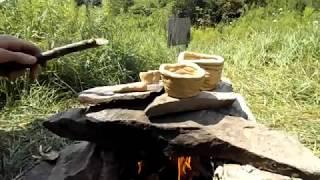 Firing Clay Pots in Mud Kiln- Primitive Pottery