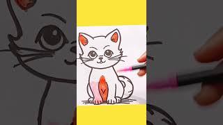 #catdrawing #cat #catcolouring #cutedrawing #colouringfun #viralshort