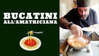 RETETA BUCATINI ALL'AMATRICIANA. PASTE CU SOS ROSU