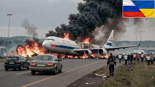 12 MINUTES AGO! Russian IL-76 Presidential Plane BLOWN UP in Unexpected Ukrainian F-16 Ambush!