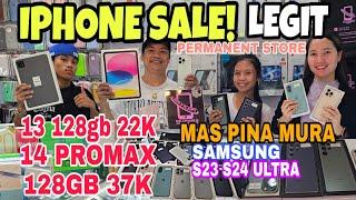 IPHONE SALE! LEGIT MURA at AVAIL SAMSUNG S23 S24 ULTRA, PAUNAHAN sa Permanent store Greenhills