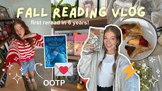 REREADING ORDER OF THE PHOENIX (first time in 6 years!!)‍ fall bookish vlog🫶