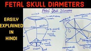 || Fetal skull diameters || Easily explained || Hindi