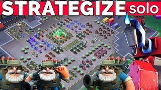 STRATEGIZE a SOLO? HOW?  Watch this great attack! BOOM BEACH best operation strategy/gameplay/tips