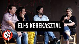 Kampányzáró EU-s kerekasztal a Városháza Parkban | Törley Katalin, Oross Dániel, Zakota Tamás