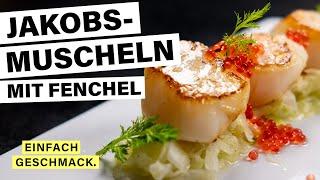 JAKOBSMUSCHELN BRATEN mit roh mariniertem Fenchel | einfachgeschmack