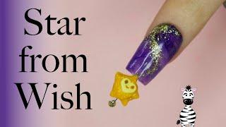 Star Spinner From Disney's WISH Acrylic Nail Art Tutorial