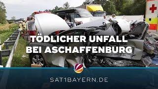 Schwerer Unfall in Unterfranken: Zwei Menschen sterben auf A45