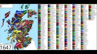 History of Scottish clans: Every year (834-1707)
