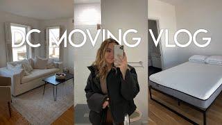 MOVING VLOG | 1 bedroom in DC, empty apt tour & getting settled