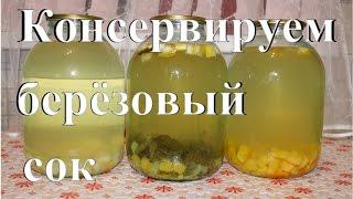 Консервируем березовый сок. Простой способ. Готовим дома.