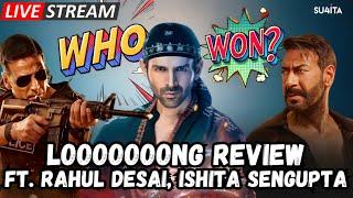 Singham Again vs Bhool Bhulaiyya 3 - LONG REVIEW ft Sucharita Tyagi, Rahul Desai, Ishita